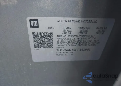 2023 Chevrolet Malibu Fwd 1Lt from USA, damaged, VIN 1G1ZD5ST6PF161601